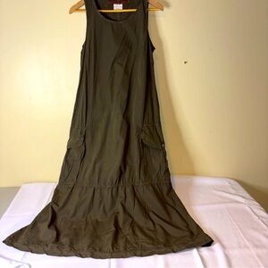 Ag Adriano Goldschmied Green Sleeveless Scoop Neck Sundress